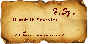 Huszárik Szabolcs névjegykártya