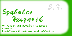 szabolcs huszarik business card